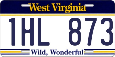 WV license plate 1HL873