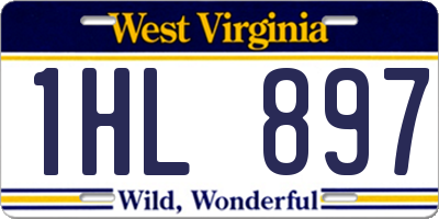 WV license plate 1HL897