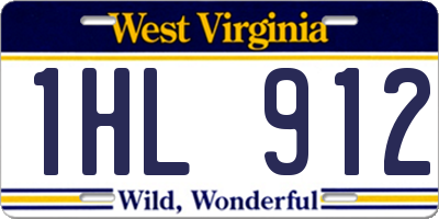 WV license plate 1HL912