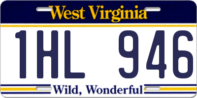 WV license plate 1HL946