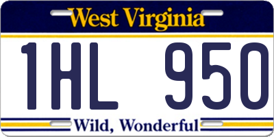 WV license plate 1HL950