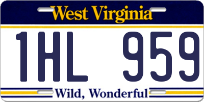 WV license plate 1HL959
