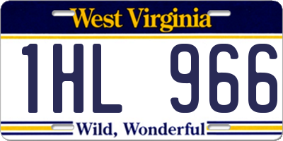 WV license plate 1HL966