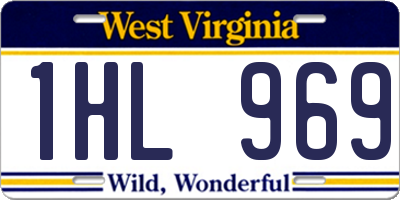 WV license plate 1HL969