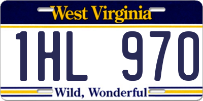 WV license plate 1HL970