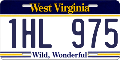 WV license plate 1HL975