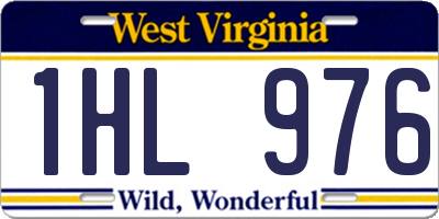 WV license plate 1HL976