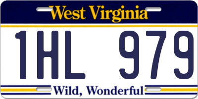 WV license plate 1HL979
