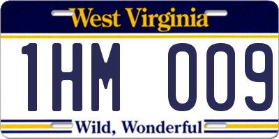 WV license plate 1HM009