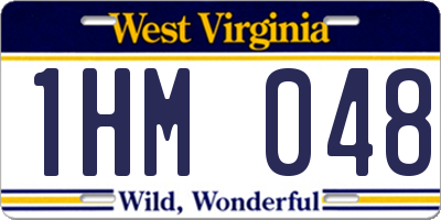 WV license plate 1HM048