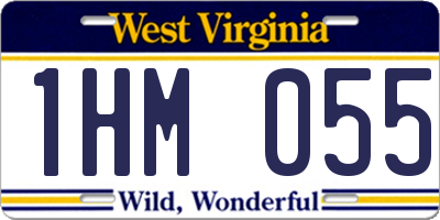 WV license plate 1HM055