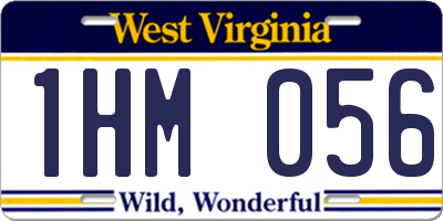 WV license plate 1HM056
