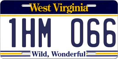 WV license plate 1HM066