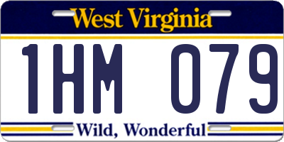 WV license plate 1HM079