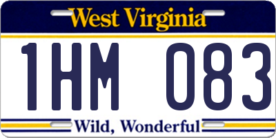 WV license plate 1HM083