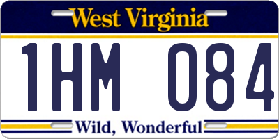 WV license plate 1HM084