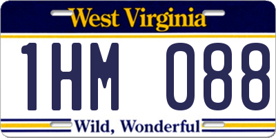 WV license plate 1HM088