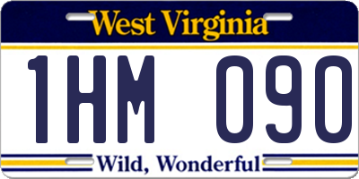WV license plate 1HM090