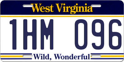 WV license plate 1HM096