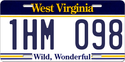 WV license plate 1HM098