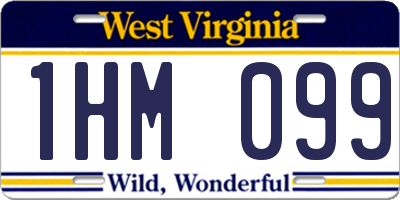 WV license plate 1HM099