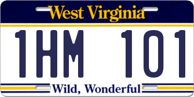 WV license plate 1HM101
