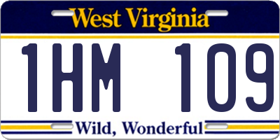 WV license plate 1HM109