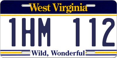 WV license plate 1HM112