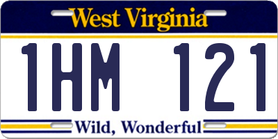 WV license plate 1HM121