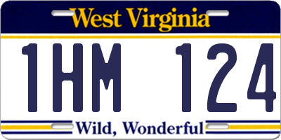 WV license plate 1HM124