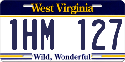 WV license plate 1HM127
