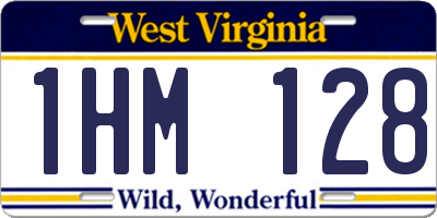 WV license plate 1HM128