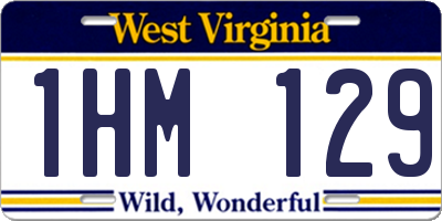WV license plate 1HM129