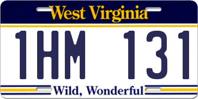 WV license plate 1HM131