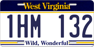WV license plate 1HM132