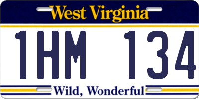 WV license plate 1HM134