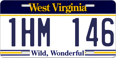 WV license plate 1HM146
