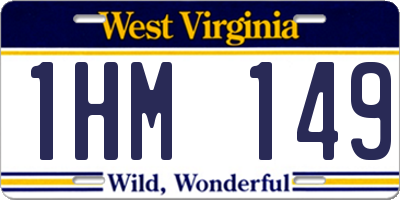 WV license plate 1HM149