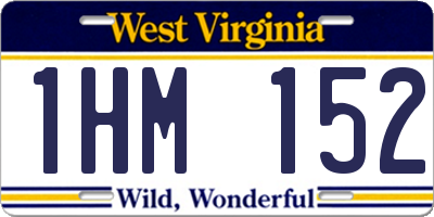 WV license plate 1HM152