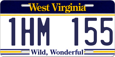 WV license plate 1HM155