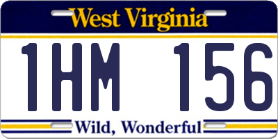 WV license plate 1HM156