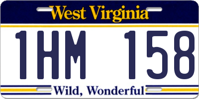 WV license plate 1HM158