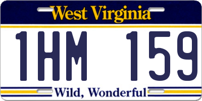 WV license plate 1HM159