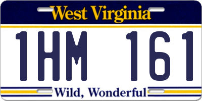 WV license plate 1HM161