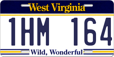 WV license plate 1HM164