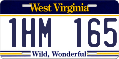 WV license plate 1HM165