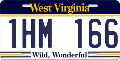 WV license plate 1HM166