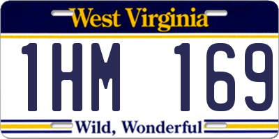WV license plate 1HM169
