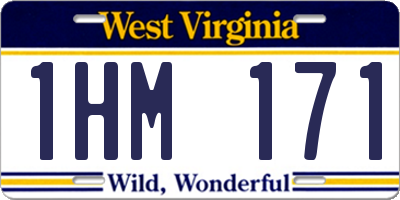 WV license plate 1HM171