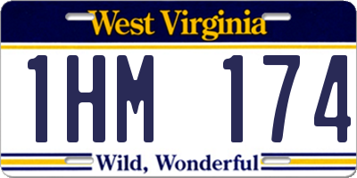 WV license plate 1HM174